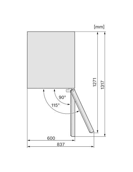 MIELE KWT 4584 E 188cm Musta viimistlusega eraldiseisev veinikapp