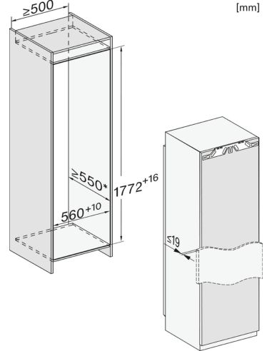 MIELE FNS 7794 D L Vasakpoolne integreeritav Jäämasinaga Sügavkülmik 12443650