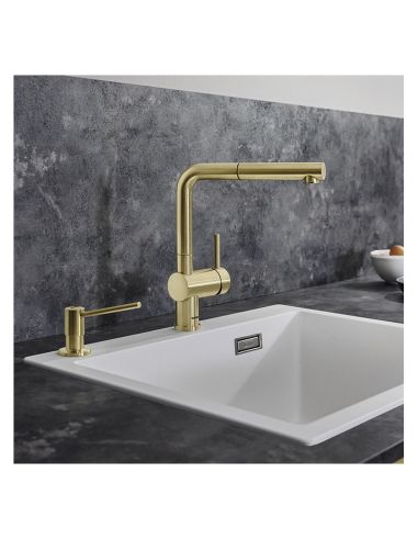 BLANCO LINUS-S Metallic Кухонный смеситель C поворотным выдвижным изливом