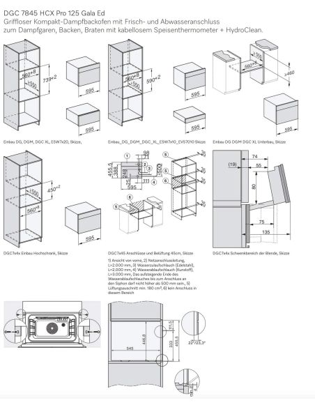 MIELE DGC 7840 HCX Pro  45см Kahvaton kompakti yhdistelmähöyryuuni (7)