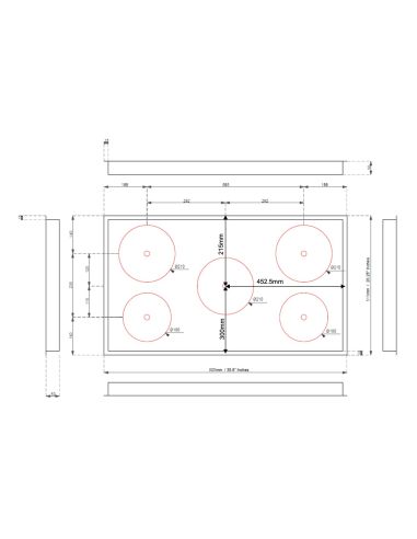 INVISACOOK 5-Конфорочная встраиваемая невидимая инд. варочная панель (2)