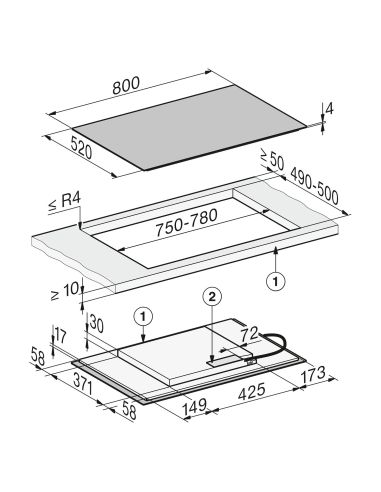 MIELE KM 8482 FL 80 cm 1 PowerFlex XL Induktiotasot (2)