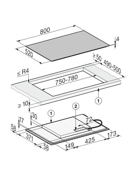 MIELE KM 8482 FL 80 cm 1 PowerFlex XL Induktiotasot (2)