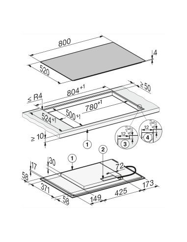 MIELE KM 8482 FL 80 cm 1 PowerFlex XL Induktiotasot (3)