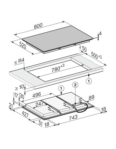 MIELE KM 8684 FL 80 см индукционная панель Full Surface M Sense