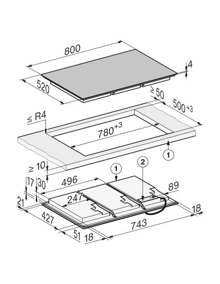 MIELE KM 8684 FL 80 см индукционная панель Full Surface M Sense