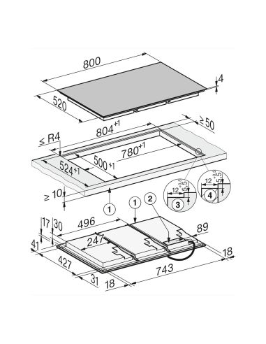 MIELE KM 8685 FL 80 cm täispinnaline induktsioonpliit M Sense