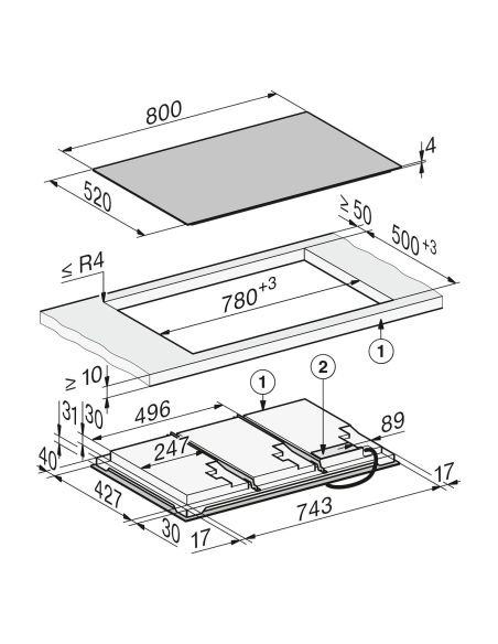 MIELE KM 8885 FL Diamond&MSense 80 cm FullFlex induktsioonpliit