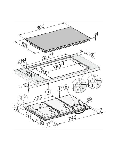 MIELE KM 8885 FL Diamond&MSense 80 cm FullFlex induktsioonpliit