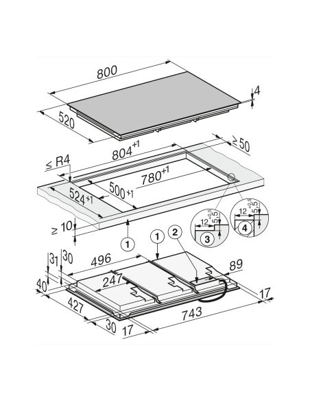 MIELE KM 8885 FL Diamond&MSense 80 cm FullFlex induktsioonpliit