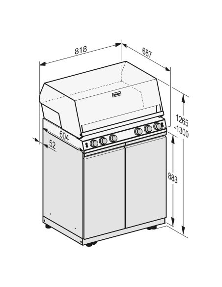 MIELE Dreams – Fire Pro L 4P умный газовый гриль с выдвижными ящиками 80 см (2)