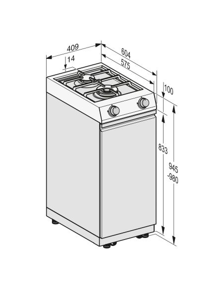 MIELE Dreams – Cook S 2P 40 cm kaasukeittomoduuli laatikoilla (2)