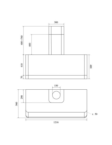 ILVE APM120-MK PANORAMAGIC 120cm Musta viimistlusega Seinale Paigaldatav õhupuhasti-st (2)