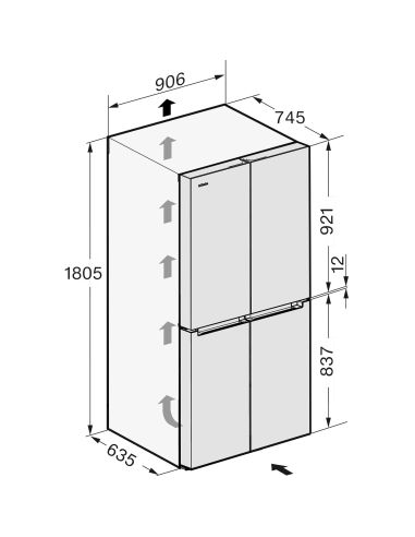 MIELE KFFD 6741 FrenchDoor külmik-sügavkülmik CleanSteel