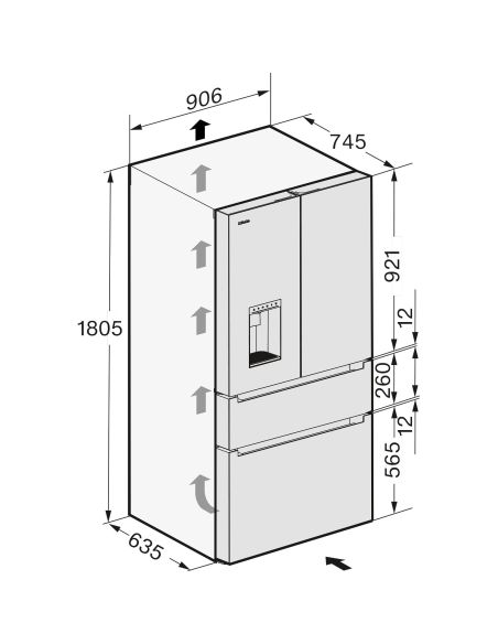 MIELE KFFD 6765 FrenchDoor külmik-sügavkülmik CleanSteel