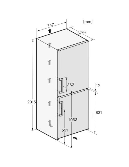 MIELE KFN 4796 AD Fridge-Freezer 75 cm CleanSteel