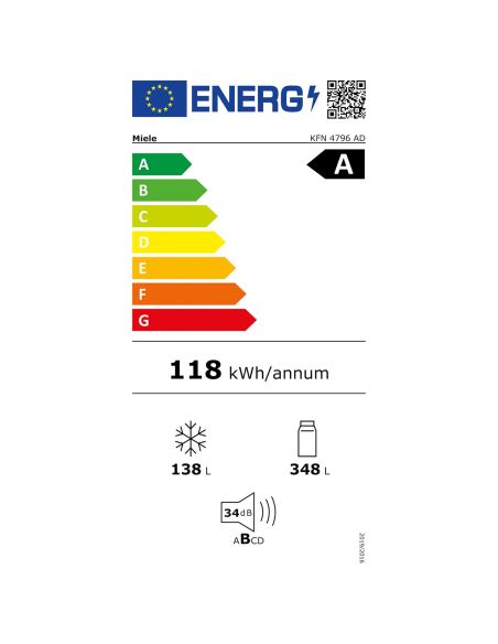 MIELE KFN 4796 AD külmik-sügavkülmik 75 cm CleanSteel
