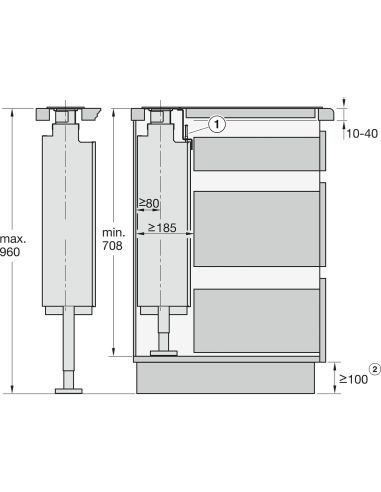 MIELE DAD 6880 Levantar Ambient Downdraft Hood 80 cm