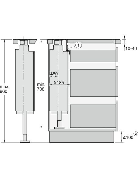 MIELE DAD 6880 Levantar Ambient вытяжка Downdraft 80 см