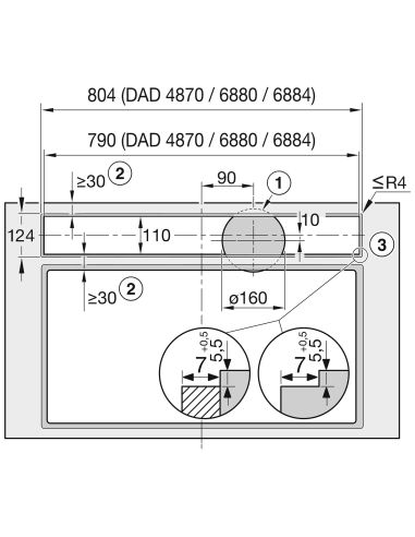 MIELE DAD 6880 Levantar Ambient вытяжка Downdraft 80 см