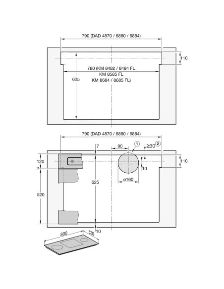 MIELE DAD 6880 Levantar Ambient liesituuletin 80 cm