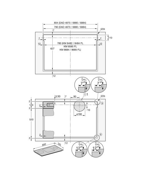MIELE DAD 6880 Levantar Ambient liesituuletin 80 cm