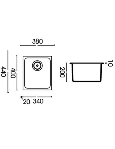 ELLECI QUADRA 100 Undermount