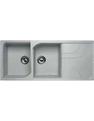ELLECI EGO 500 Built-in with two bowl Composite Kitchen sink (1)