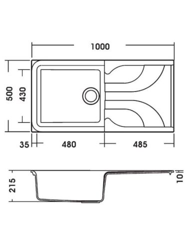 ELLECI EGO 480 Built-in Composite Kitchen sink (2)