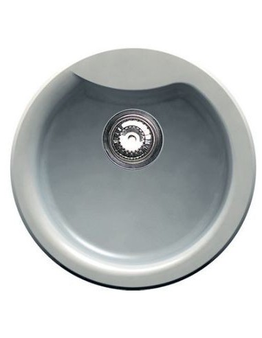 Elleci Ego Round Composite Kitchen Sink, Round Kitchen Sink Stainless Steel 1 Bowl 485mm X