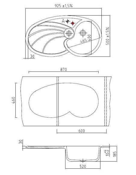 SystemCeram SIGMA 92 Ceramic Kitchen sink, Sample (4)