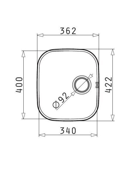 Pyramis IRIS 34x40 UM Under mount Steel Kitchen sink (2)