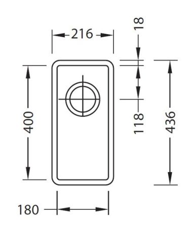 ALVEUS QUADRIX 10 180x400mm Kitchen sink (3)