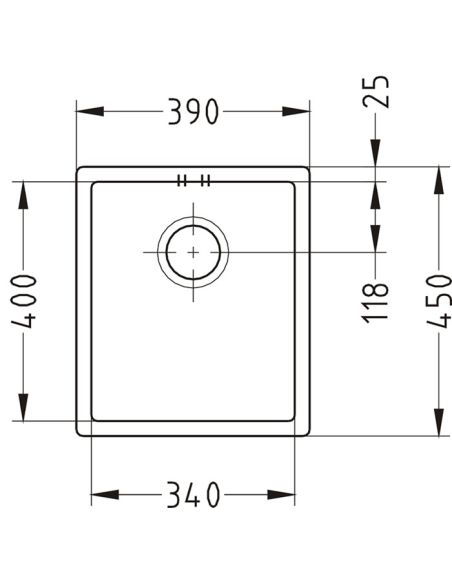 ALVEUS QUADRIX 20 340x400mm Kitchen sink (5)