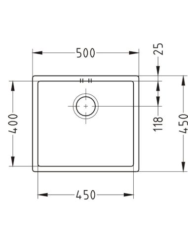ALVEUS QUADRIX 40 450x400mm Kitchen sink (3)