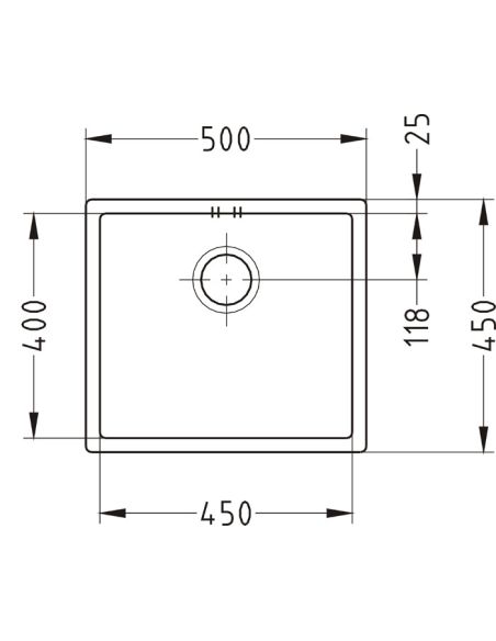 ALVEUS QUADRIX 40 450x400mm Кухонная мойка (3)