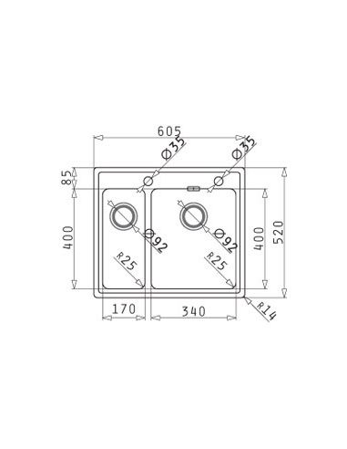 PYRAMIS PELLA (60,5x52) 11/2B R Flushmount