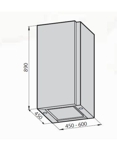 GALVAMET FRAME 45-60cm Прямоугольная Настенная вытяжка (3)