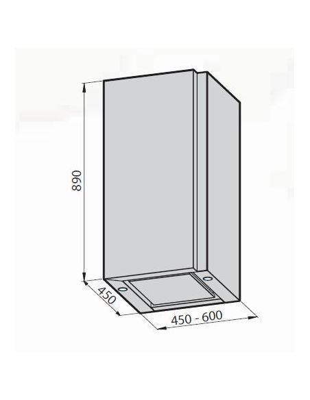 GALVAMET FRAME 45-60cm Прямоугольная Настенная вытяжка (3)