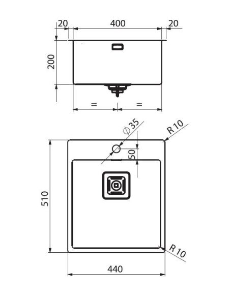 TEKA FORLINEA RS15 40.40 Flushmount Stailess Steel Kitchen sink (3)