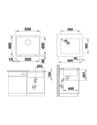 BLANCO SUBLINE 500 Undermount