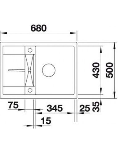 BLANCO METRA 45 S COMPACT Silgranit Kivikomposiitista Keittiöallas (3)
