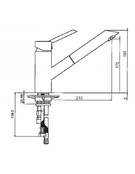 NOBILI OZ T2, With pull-out hand shower