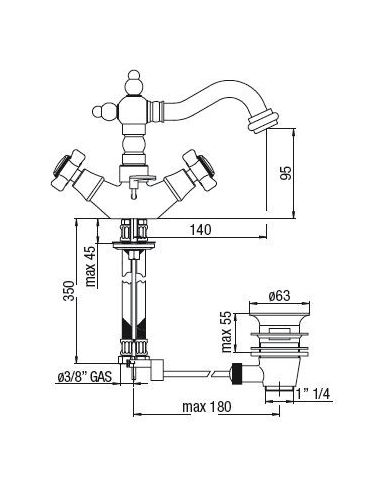 NOBILI RITZ RI49119/10 Bidet Mixer Taps (2)