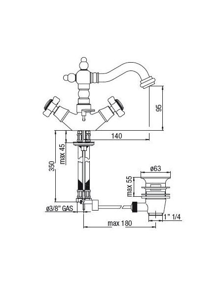NOBILI RITZ RI49119/10 Bidet Mixer Taps (2)