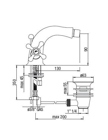 NOBILI GRAZIA GRC5119/6 Смеситель для Биде (2)
