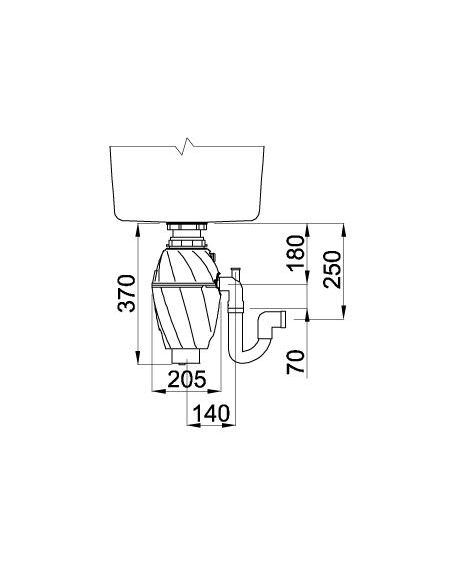 ELLECI MODEL 500 TOP Измельчитель пищевых отходов, Disposal (2)