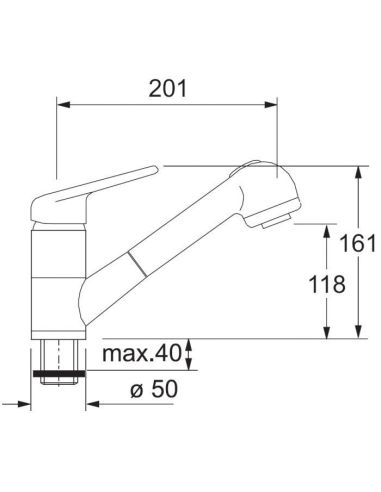 FRANKE BAT 740, С душевой головкой