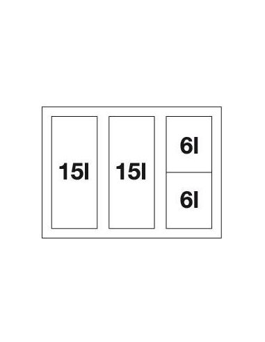 BLANCO SELECT II 60/4 60cm 526206 Jätteenerottelujärjestelmä järjestelmäkannen kanssa, tiskin alla Jätemekanismit (3)