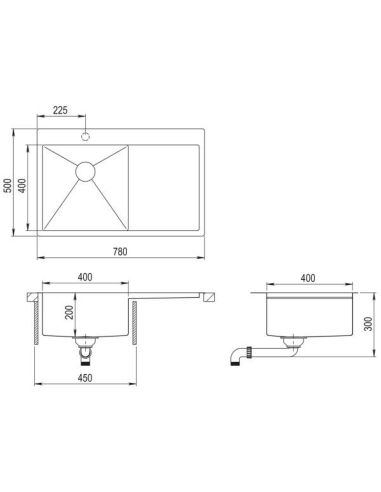 AQUASANITA LUN101N-R/L St.Steel Kitchen sink (4)